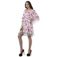 thumbnail image 3 of Moomaya Women's Short Tassel Kaftan Casual Swimwear Swimsuit Cover Up Short Beach Caftan Dress, 3 of 7