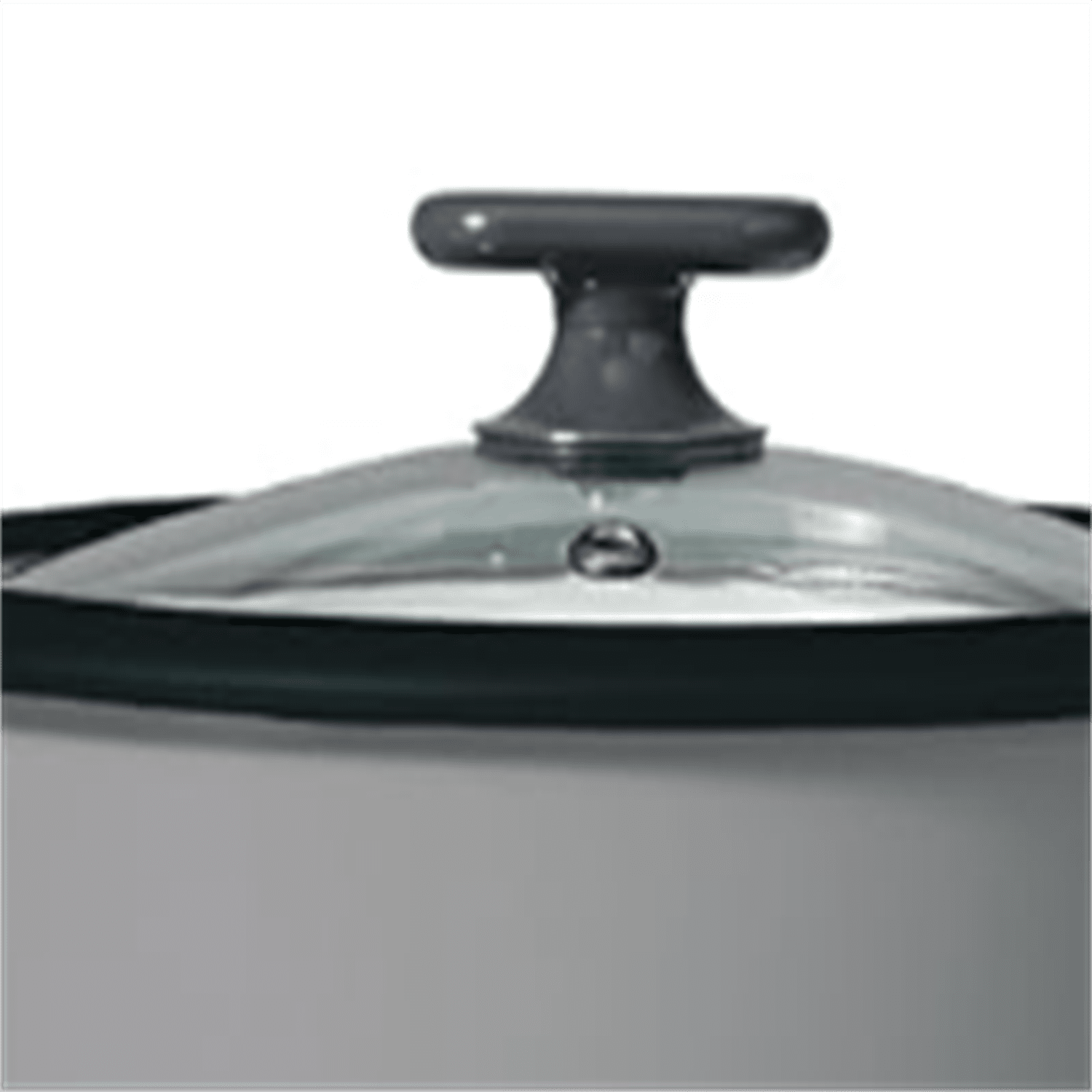10-Cup Rice Cooker with Ceramic Coating - PFAS-Free - Clear Glass Lid- Grey