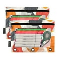 thumbnail image 2 of Minimalist Abstract Splashes 2 Pack Pencil Pouch for 3 Ring Binder Smooth Zipper Folders with Pockets Clear Window Pencil Case, 2 of 6