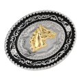 thumbnail image 3 of Hebilla de Cinturón Clásica Hugo Golden Rodeo Cabeza de Caballo, 3 of 7