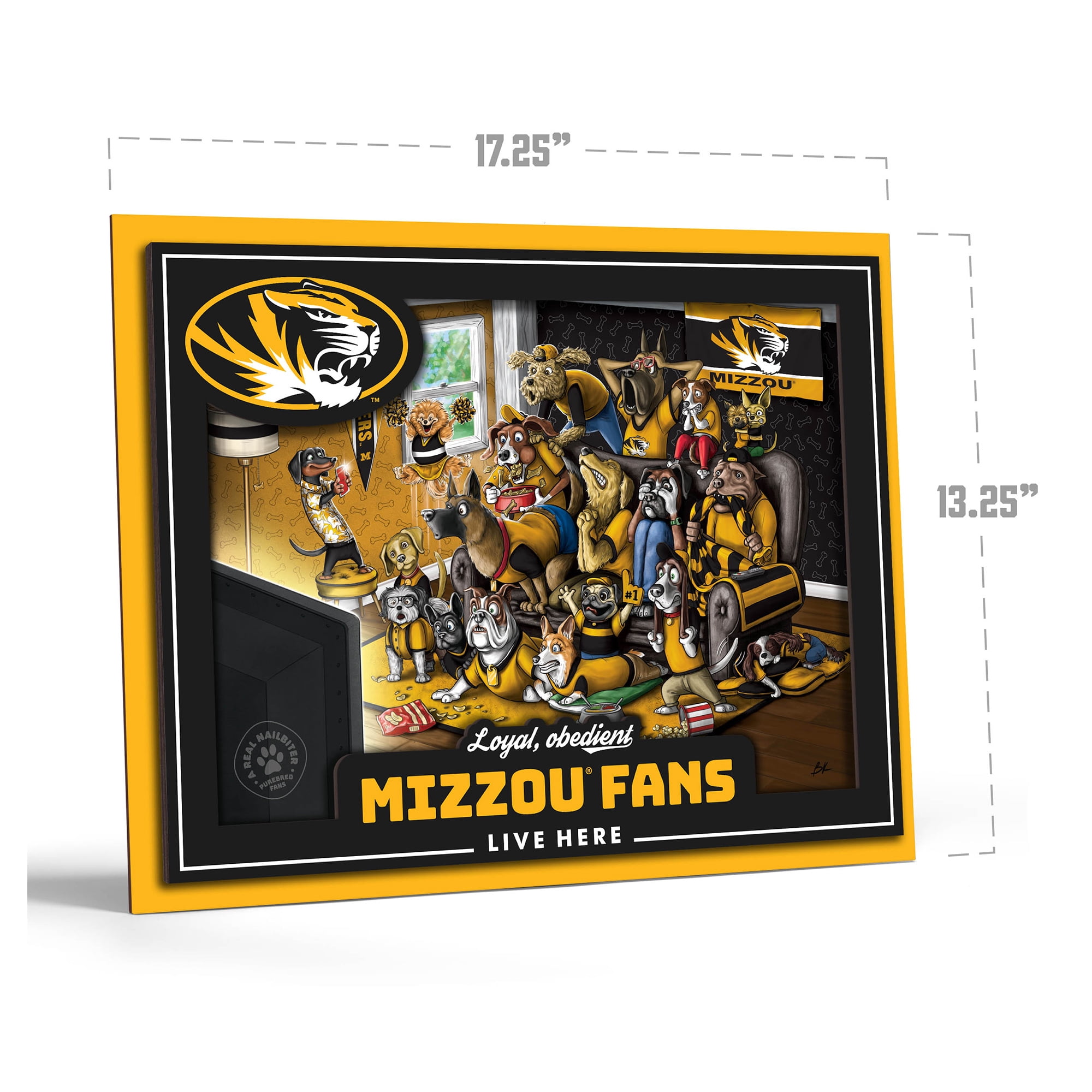 IDNA Missouri Tigers 13.25" x 17.25" Purebred Fans Wall Art