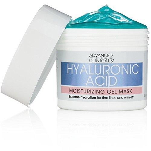 Advanced Clinicals Masque Gel Hydratant à l'Acide Hyaluronique avec Camomille Apaisante. Hydratation Extrême pour les Ridules et les Rides. Format Super 5 oz 5 Onces