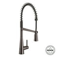 thumbnail image 4 of Moen 5925Ew Sleek 1.5 GPM Single Hole Pre-Rinse Pull Down Kitchen Faucet - Black, 4 of 7