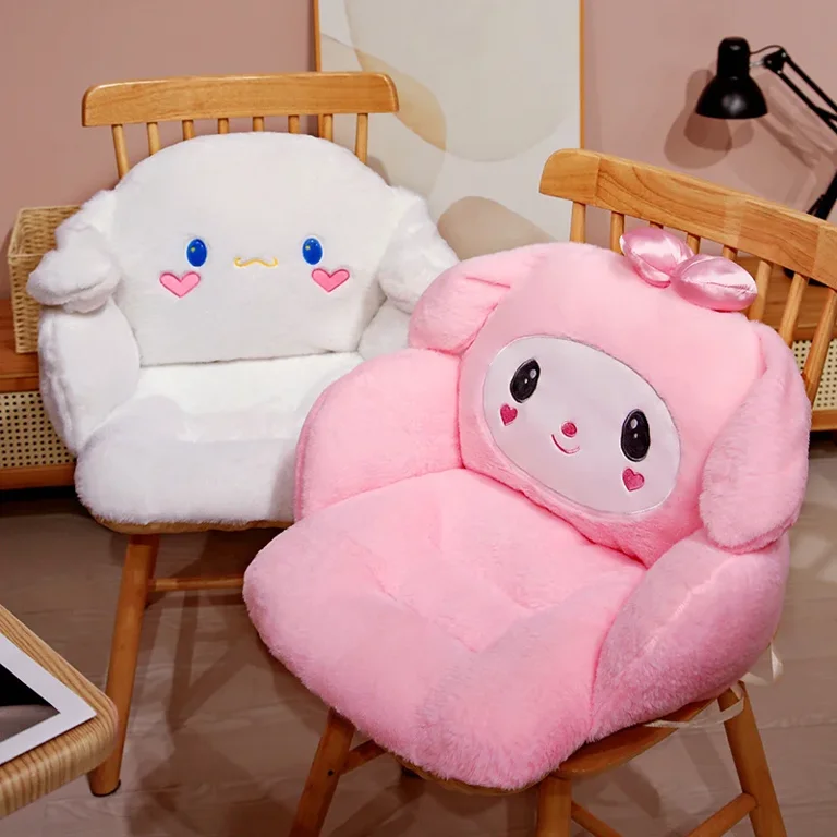 Sanrio Comfortable Seat Cushion Kuromi My Melody Cinnamoroll Sitting Cushion for Chair Japanese Style Back Cushion Home Decor Size 35x35cm Other