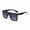 Bright Black Frame Double Gray Film, variant on -Border European And American Fashion Personalized High-End One-Piece Large-Frame Sunscreen Glasses, Ins Influencer Glasses