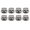 Silver Tone, variant on 8 Pcs Spring Cord Locks Plastic End Fastener Double Holes Clip Rope Toggle Stoppers Sliders, Clear