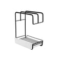 thumbnail image 2 of Iron Sponge Rack Kitchen Sink Storage Rack Double-layer Sink Organizer Wall-mounted Sponge Holder Soap Brush Holder with Detachable Drip Tray for Sink Kitchen Sponge, 2 of 9