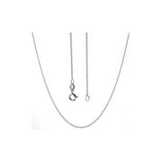 925 Sterling Silver Cable Chain Necklace with Spring Ring Clasp, 16" - 18"