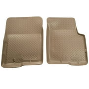Husky Liners Classic Style Floor Mats | Fits 2001 - 2004 Toyota Tacoma Double Cab | Front Row, 2-pc Tan - 35453