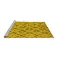 thumbnail image 2 of Ahgly Company Machine Washable Indoor Square Solid Yellow Modern Area Rugs, 3' Square, 2 of 4