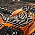 thumbnail image 4 of Uorisanigo Zebra Stripe Print ATV Seat Cover Waterproof Waterproof & Tear-Resistant Four Wheeler Seat Cushion ATV Accessories, Compatible with Polaris Sportsman Polaris Scrambler Honda Rancher, 4 of 7