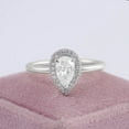 thumbnail image 4 of solitaire jewels 1.3CT Pear Moissanite Halo Engagement Ring For Women, 10K White Gold, 4 of 8