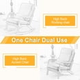 thumbnail image 3 of Nursery Rocking Chair Removable Glider Rocker High Backrest Rocking Armchair Mid-Century Accent Chair with Lumber Pillow for Bedroom, Living Room, Nursery, Beige, 3 of 16