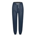 thumbnail image 3 of Kagetolytai Sweatpants Women Women's Casual Fashion Solid Colour Casual Sweatpants Drawstring Pants Yoga Pants Women Navy S, 3 of 4