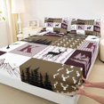thumbnail image 4 of Castle Fairy Deer Initial K King Sheets 4pcs,Vintage Camo Animal Hunting Bedding,1 Fitted Sheet, 1 Flat Sheet and 2 Pillowcases, 4 of 6