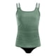 thumbnail image 4 of Conjunto de Bikini de Cintura Alta para Mujeres sin Mangas Sólido, Empujable Acolchado Traje de Baño de Corte Alto Ropa de Playa de Verano, 4 of 6