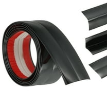 3-in-1 Peel and Stick Trim, 1.6in x 3.2 ft Multifunctional Wall Molding Trim, Flexible Edge Guard Molding Self-Adhesive Caulk Strip for Floor, Table, Door Frame, Shiny Black