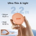 thumbnail image 6 of 25W Fast Wireless Charger for iPhone, Slim Magnetic Charging Pad Compatible with iPhone 17 16 15 14 13 12 Pro Max, Portable Phone Charger for Travel Bedside Office, Orange, 6 of 8