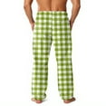 thumbnail image 4 of GrmtClth Plush Warm Pajama Pants Men Trendy Flannel Fleece Comfy Soft Plaid Sleep Pant Winter Thermal Fuzzy Pj Pants with Pockets Light Green XL, 4 of 6