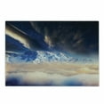 thumbnail image 1 of Space Cutting Board, Milky Way over Snowy Mountain Peaks High up Galaxy Vision with Dusk Clouds, Decorative Tempered Glass Cutting and Serving Board, Small Size, Blue White, by Ambesonne, 1 of 1