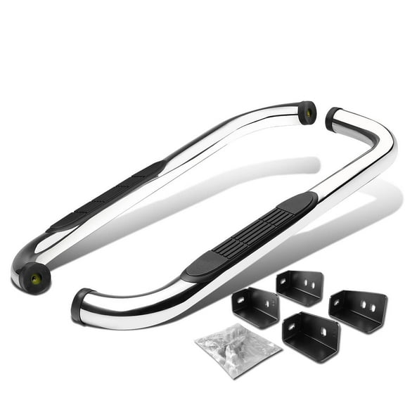 DNA Motoring For 00-19 Silverado Sierra Regular Standard Cab Chrome Stainless Steel Side Step Nerf Bar Running Board