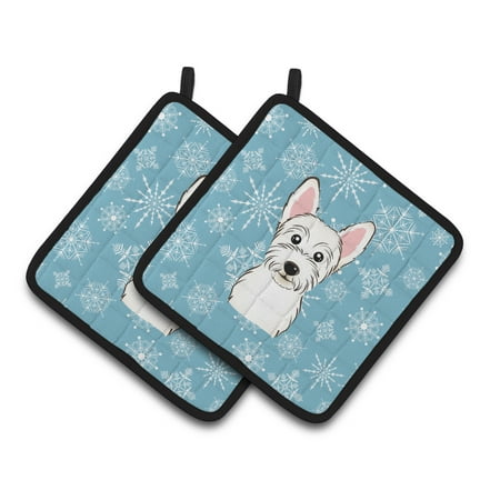 

Carolines Treasures BB1660PTHD Snowflake Westie Pair of Pot Holders 7.5HX7.5W multicolor