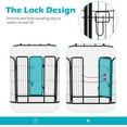 thumbnail image 3 of Dkelincs Heavy Duty Dog Playpen Extra Large 16 Panels 40"H Folding Portable Dog Pen Pet Exercise Fence with 2 Doors, Black, 3 of 7