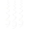 Swirl Hanging Decorations, 26 in, White, 8ct