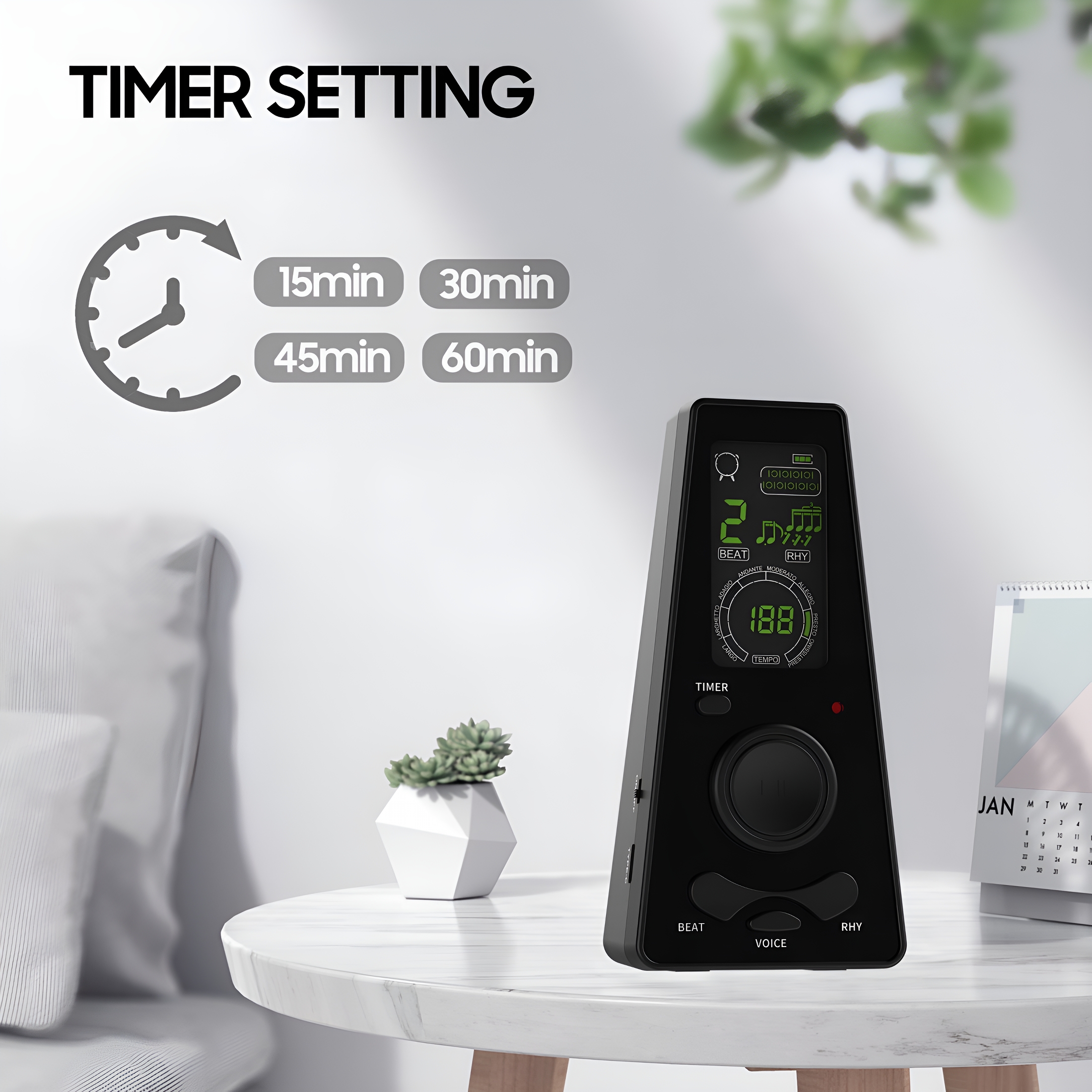 BESTSKY Electronic Metronome for Guitar, Piano, and Drum Lovers Improve Your Musical Rhythm