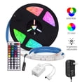 thumbnail image 1 of LED Strip Lights Kit for Bedroom 5m/16.4ft length 150LEDs 5050 RGB Remote Control Changing Color Waterproof 12V Power Supply Light Strip for Bar Home Decoration Bar, 1 of 8