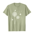 thumbnail image 3 of Green Women's Short Sleeve T-shirt, Shirts Women'S Cute Round Neck Sunflower Wildflower Flower Lovers Graphic Casual Printed Tee Tops,Women's Short sleeve T-shirt L, 3 of 3