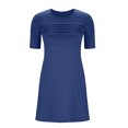 thumbnail image 5 of Dresses For Women Sevevn Woman Fashion Comfortable Summer Solid Color Short Sleeve Round-Neck Dress, 5 of 7