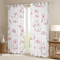 thumbnail image 3 of Homewish Kawaii Pink Rabbit Black Out Curtains for Girls, Stars Starry Sky Curtains Pack of 2 (42x63 Each), Dreamy Cartoon Theme Bedroom Curtains, Blackout Curtains Room Decor, 3 of 7