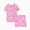 Pink, variant on Girls Pajamas Toddler Clothes Viscose from Bamboo Kids 2-Piece Pj Set Gifts Short Sleeve Tops Pants Snug Sleepwear Sizes 4-12Y