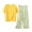 Yellow, variant on Runfenguu Girls Summer Outfits Women' Casual Loose Print Short Sleeve V-Neck Blouses Pants Sets