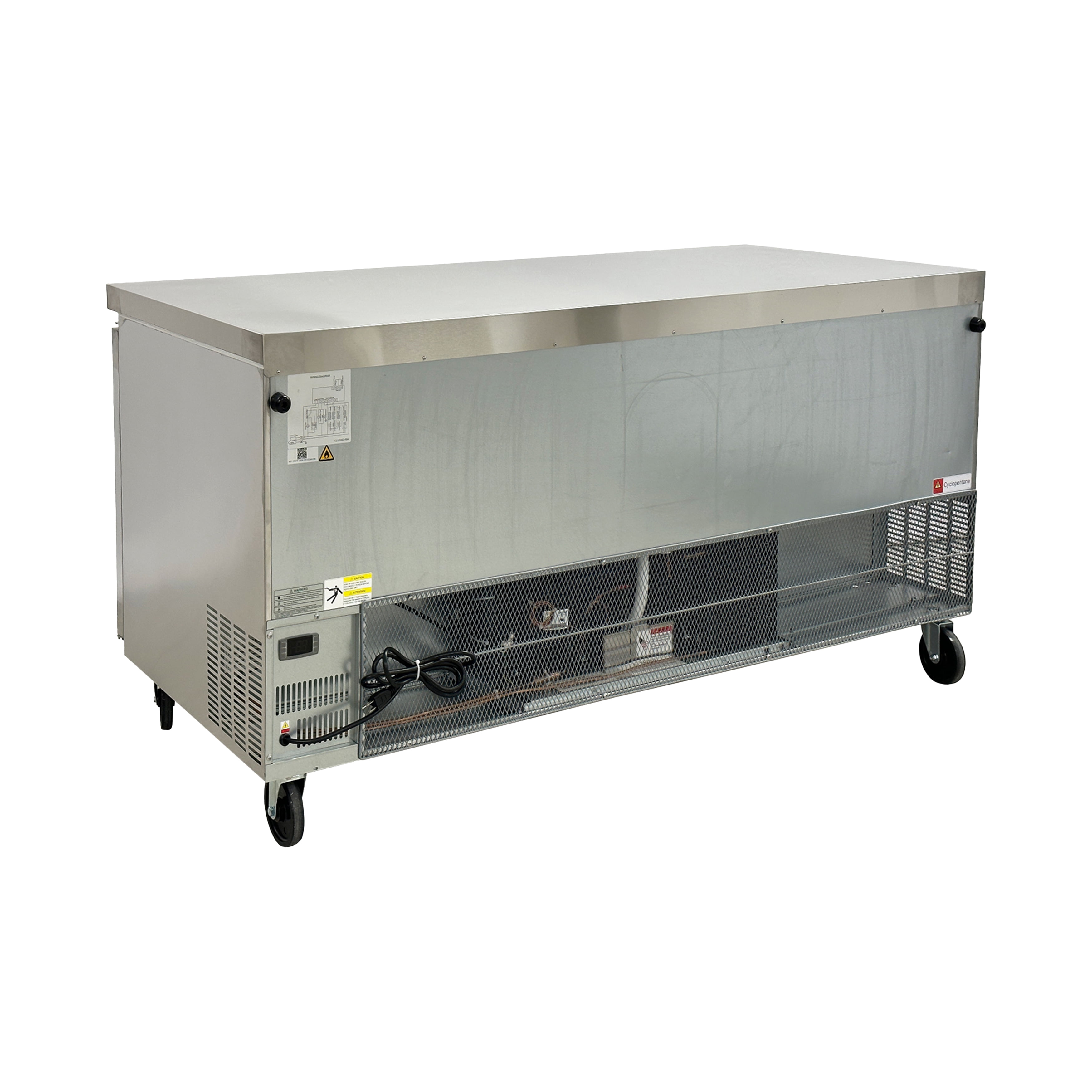72.5 in. Commercial Undercounter Freezer 20 Cu.Ft, Auto-Defrost Three Solid Door Freezer