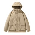 thumbnail image 1 of Puntoco Chaqueta Informal Holgada De Manga Larga Con Capucha Y Cremallera Para Hombre, 1 of 9