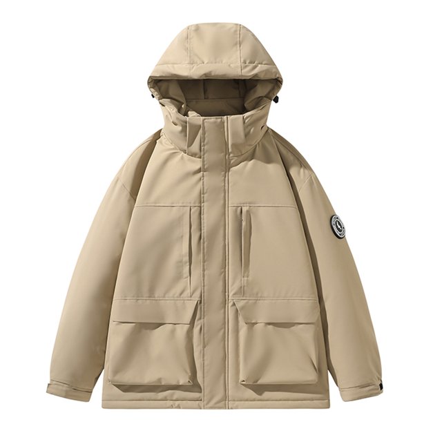 Puntoco Chaqueta Informal Holgada De Manga Larga Con Capucha Y Cremallera Para Hombre
