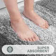 thumbnail image 2 of Luxury Bathroom Rug Mat, Extra Soft and Absorbent Bath Rugs, Non-Slip Plush Shaggy Bath Carpet Runner, Machine Wash Dry, Bath Mats for Bathroom Floor, Tub and Shower, 47x17, Grey, 2 of 6
