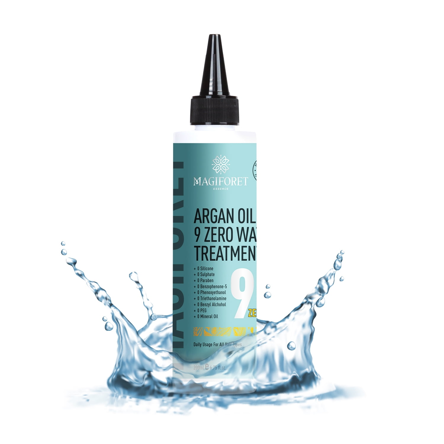 Hair Treatment, MagiForet Argan Oil 9 Zero Hair Water Treatment, Moisturizing, Volumizing Sulfate Free Hair Mask for Dry Damaged Colored and all Hair Types