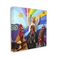 thumbnail image 3 of Stupell Industries Hippy Chicken Birds Singing Guitar Instrument Smoking Rainbows,36 x 36, Design by Lucia Heffernan, 3 of 7