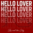 thumbnail image 2 of Women's Sex and the City Hello Lover Shoe Graphic Tee Red 2X Large, 2 of 4