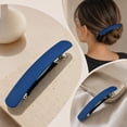 thumbnail image 6 of Matte Solid Color Hair Barrettes, Rectangle Spring Hair Clips, Non Slip for Women Girls Daily Hairstyle, Plastic, 2 Pack, 9.5 cm, 6 of 9