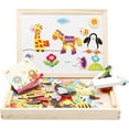 thumbnail image 1 of Juguete educativo HUOGUO, arte magnético, caballete con animales y rompecabezas, 1 of 4