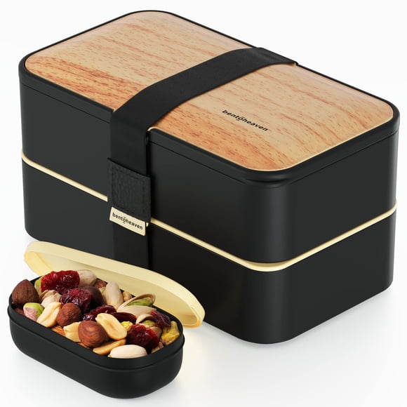 Caja DE ALMUERZO premium Bento BENTOHEAVEN 8 colores modernos 2 compartimentos a prueba DE fugas