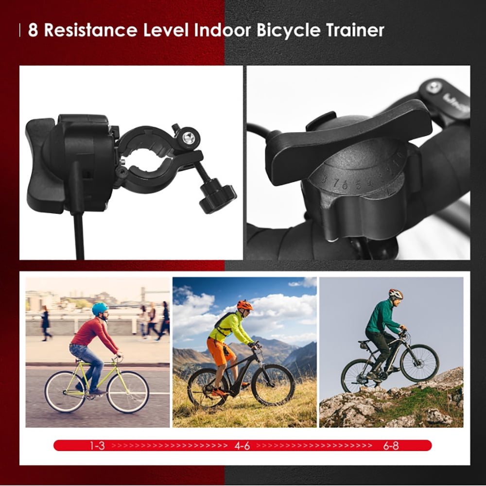 Topcobe 8 Adjustable Resistance Indoor Steel Bicycle Exercise Stand, Indoor Cycling Stationary Bike for Home Gym Cardio