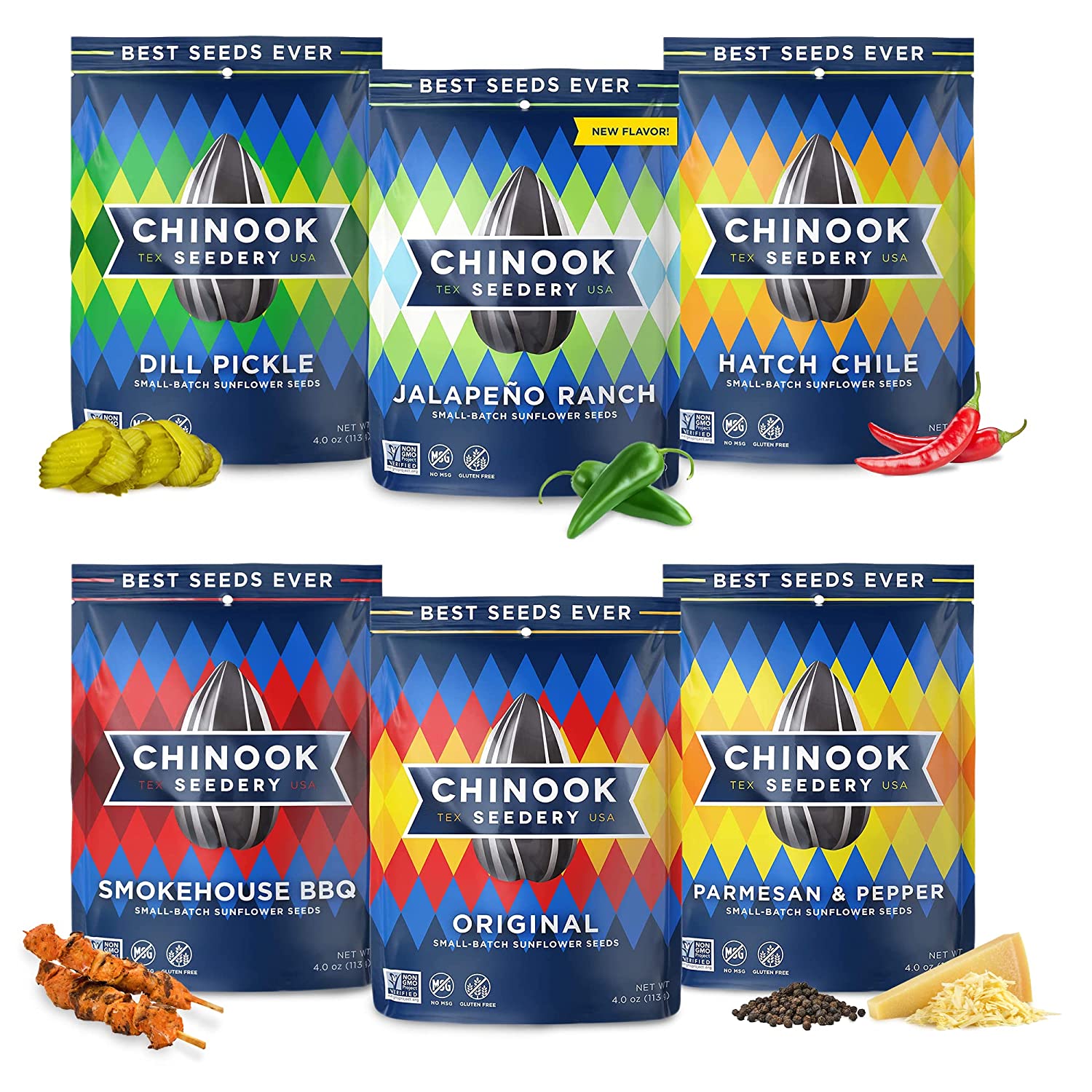 Chinook Seedery Roasted Jumbo Sunflower Seeds Gluten Free 4 ounce