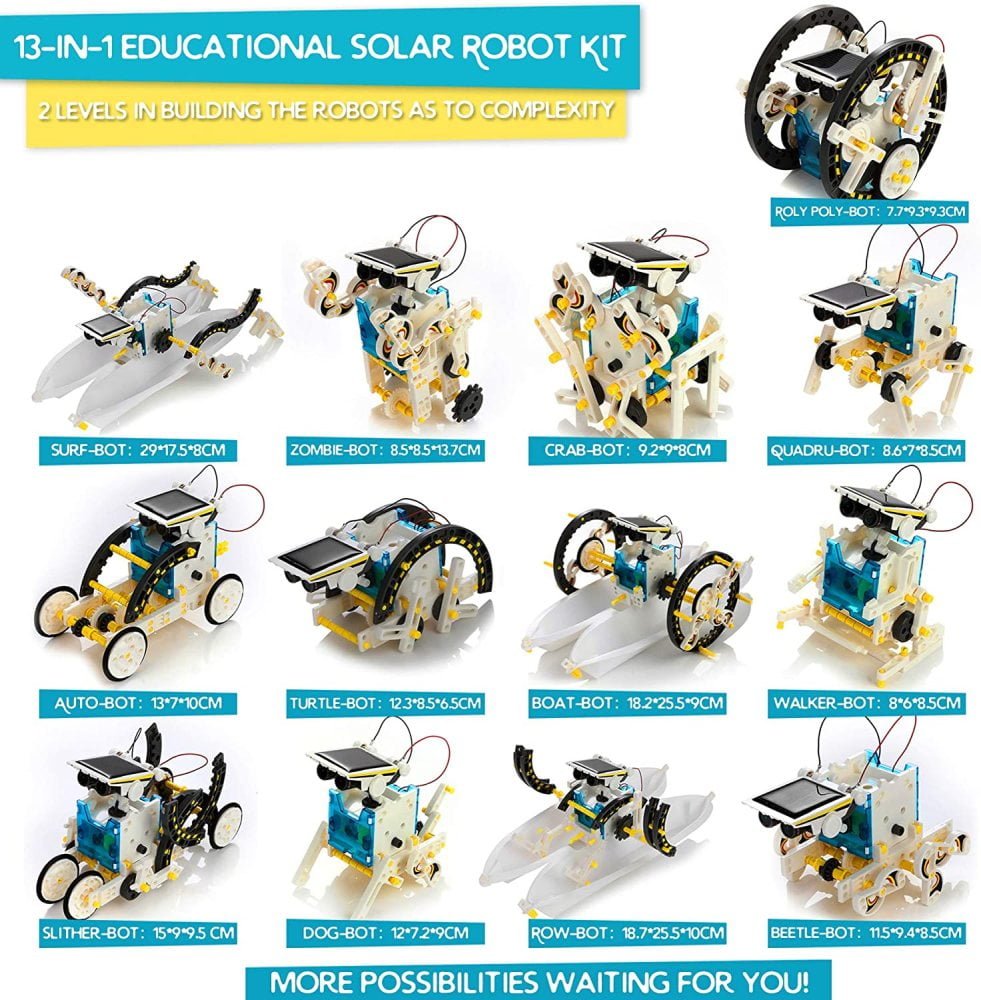 Christmas Gift 13 in 1 Building Toys Stem Solar Robot Coding Science Kit Toy 