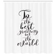 thumbnail image 3 of Ambesonne Grandma Shower Curtain, Hand Lettering Words, 69"Wx70"L, Black White, 3 of 3