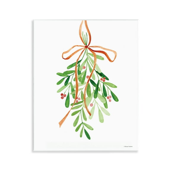 Stupell Industries Hanging Holly Botanicals Holiday Painting Unframed Art Prints Wall Art, 11 x 14